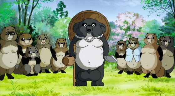 Des Tanuki dans le film d'animation Pompoko, Hayao Miyazaki - Animal Crossing New Horizons