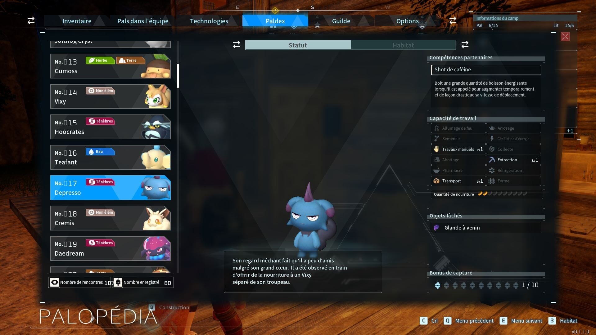 Депрессо - ночной пал Palworld