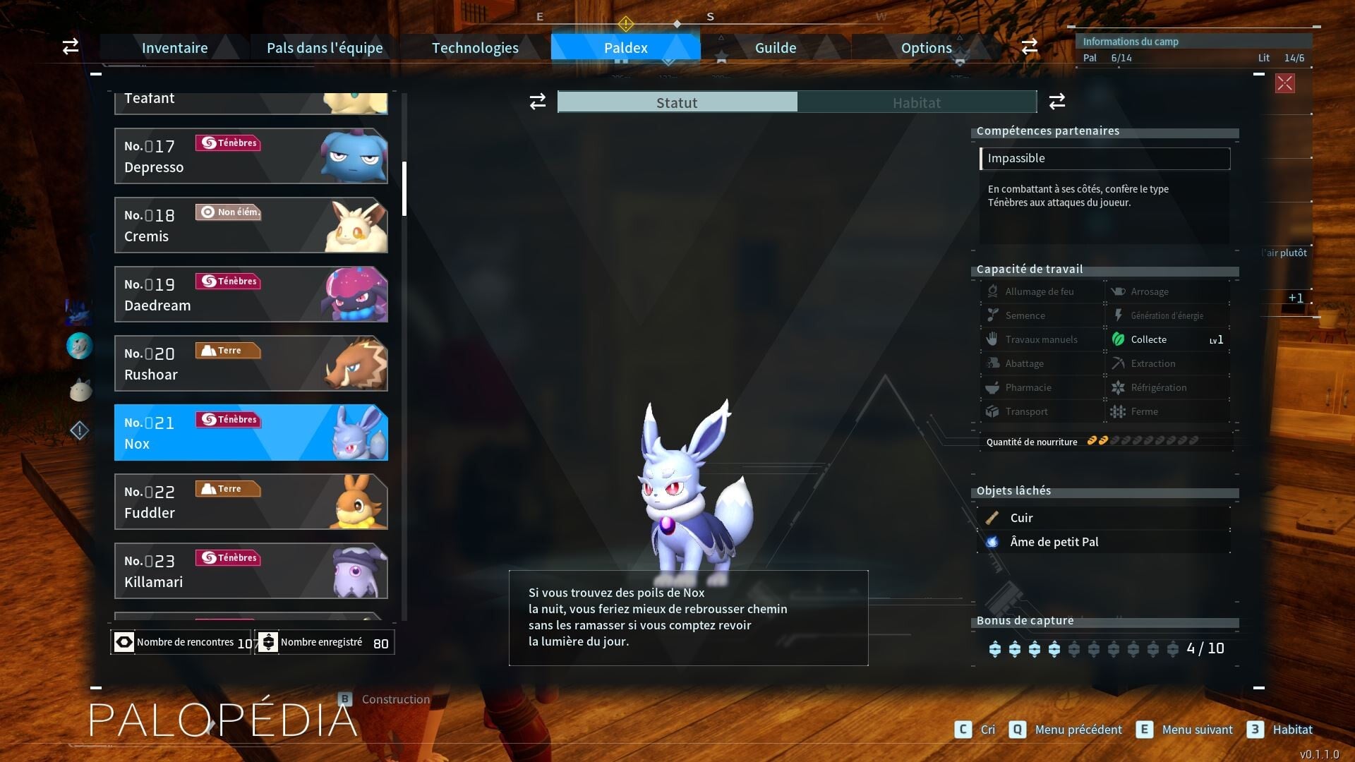 Нокс - ночной пал Palworld