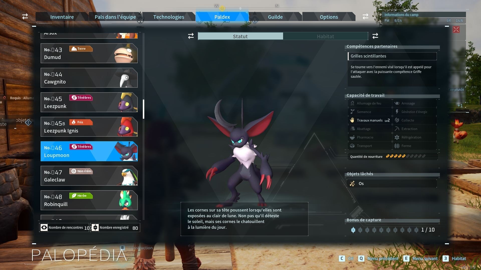 Лупмун - ночной пал Palworld