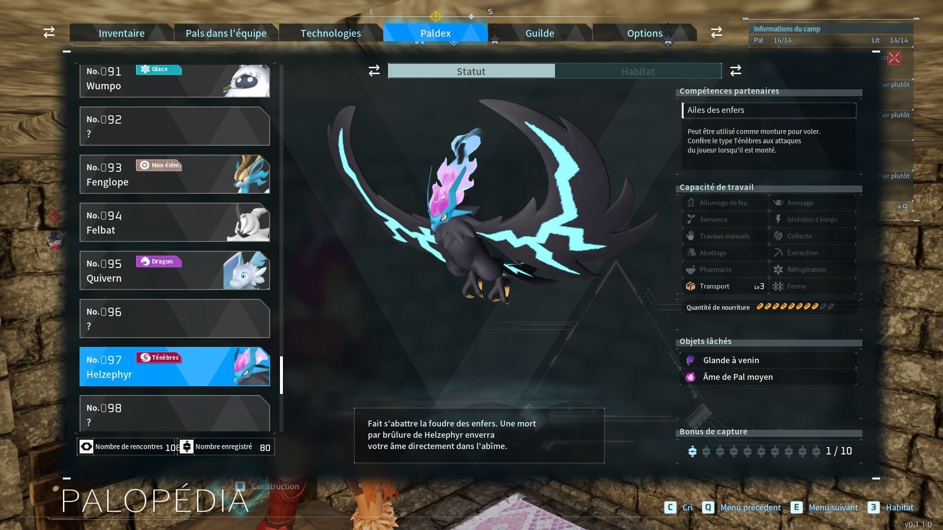 Хэлзефир - ночной пал Palworld