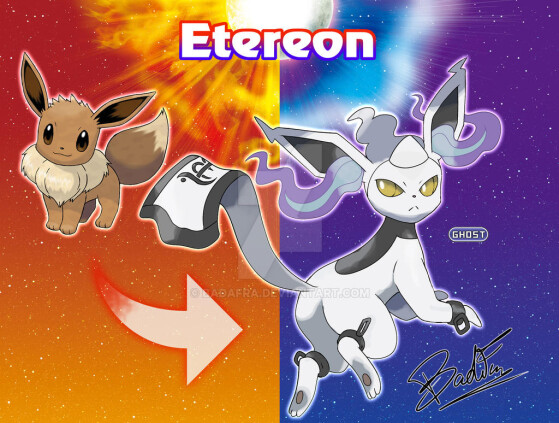 Etereon, l'évolution de type Spectre d'Évoli - Pokémon Écarlate et Violet