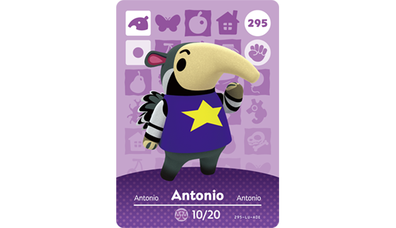 Carte Amiibo d'Antonio - Animal Crossing New Horizons