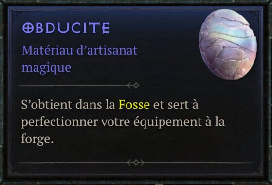 Obducite - Diablo IV