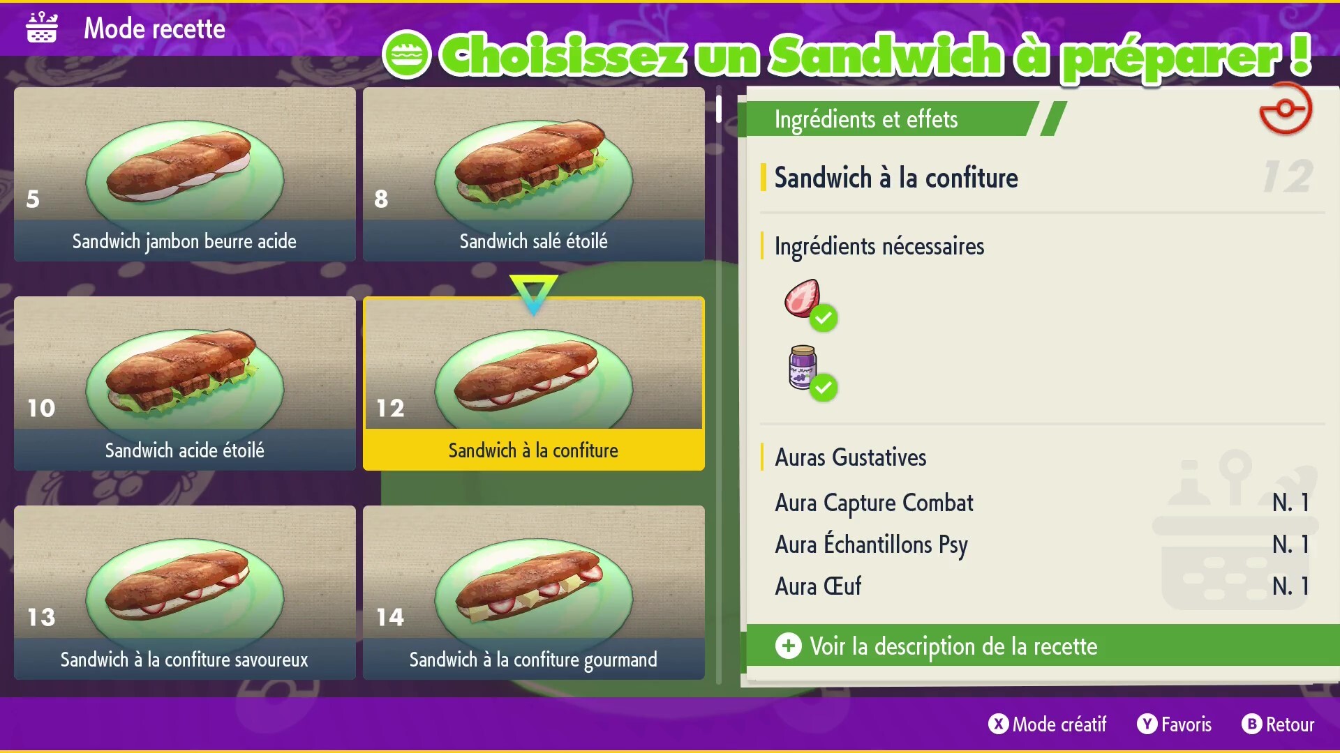 Sandwich Aura Brillance N 3