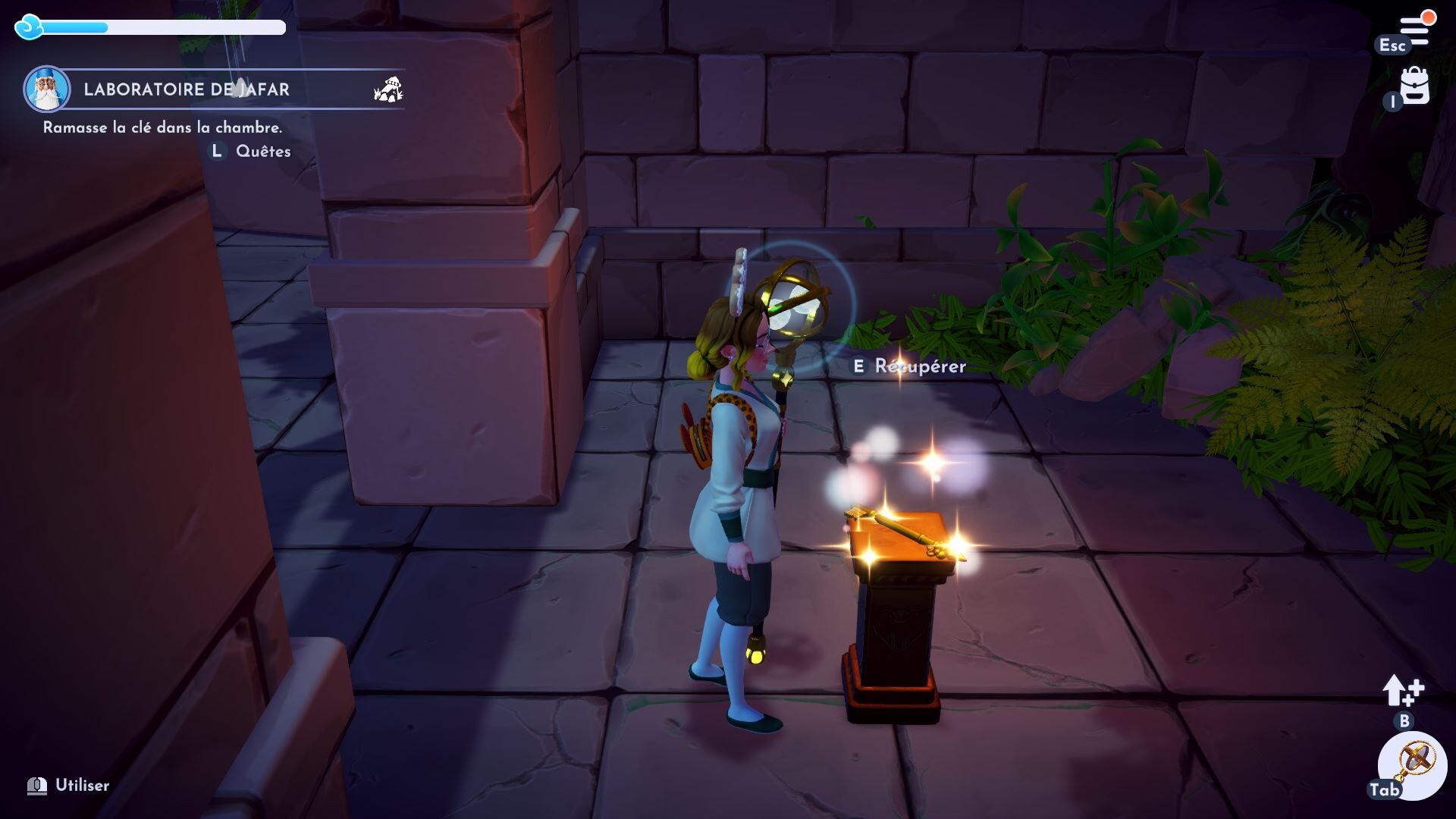 Laboratoire de Jafar Disney Dreamlight Valley Nourrir le corbeau, obtenir la clé... Guide