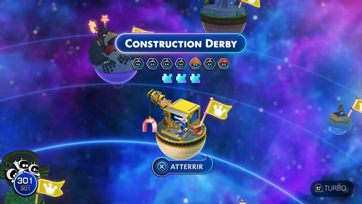Construction Derby Astro Bot: ボット、パズルのピース... このレベルを 100% クリアする方法
