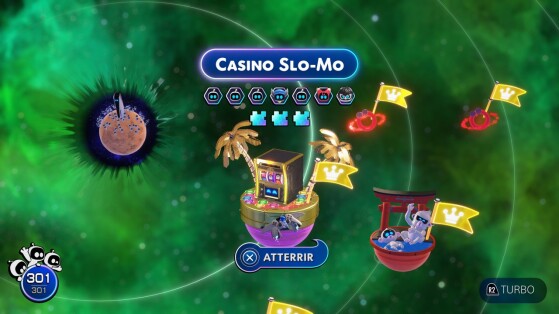 Casino Slo-mo Astro Bot : Bots, pièces de puzzle... Comment finir ce niveau à 100%