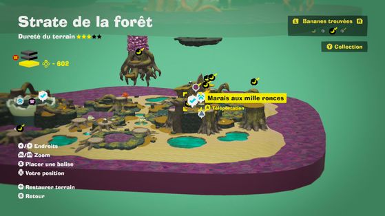 Emplacement du Parcours Défi 5 - Donkey Kong Bananza