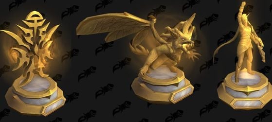 Statues des boss en dorée pour le Housing - World of Warcraft