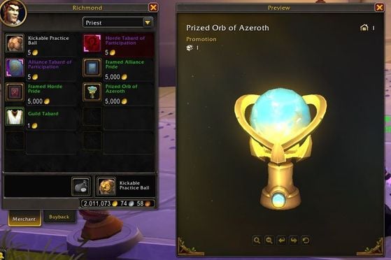 WoW : Orbe précieux d'Azeroth - World of Warcraft