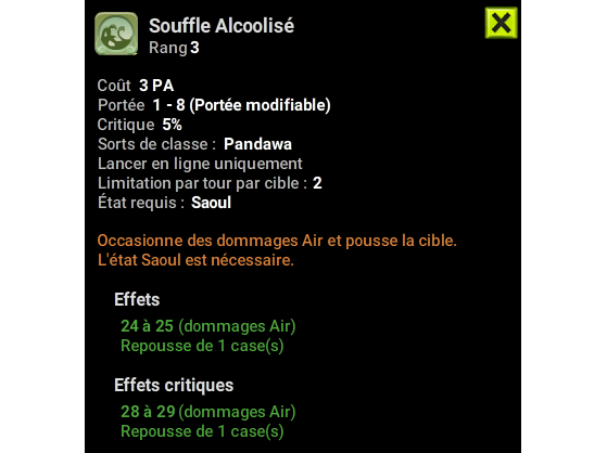 Souffle Alcoolisé - Dofus