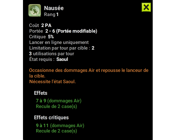 Nausée - Dofus