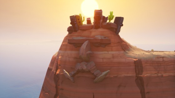 discover the locations of the giant faces for the challenge of visiting a massive face in the desert jungle and snow of week 1 of season 8 of fortnite - fortnite season 8 geyser locations