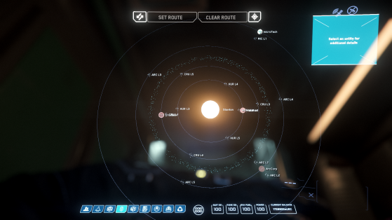 Ecran de l'application de Skyline - Star Citizen