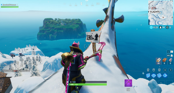 130 mètres d'altitude - Fortnite : Battle royale