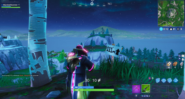 111 mètres d'altitude - Fortnite : Battle royale