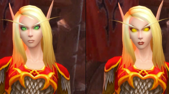 WoW : Nouvelles apparences d'yeux Elfe de sang, Elfe de la nuit, Chevalier de la mort