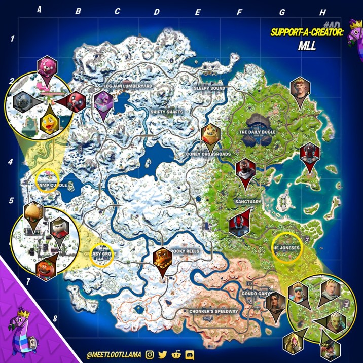 Fortnite Chapitre 3 Où Sont Tous Les Personnages Et Pnj Sur La Nouvelle Map Millenium