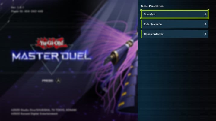 Yu Gi Oh Master Duel Transfert De Données