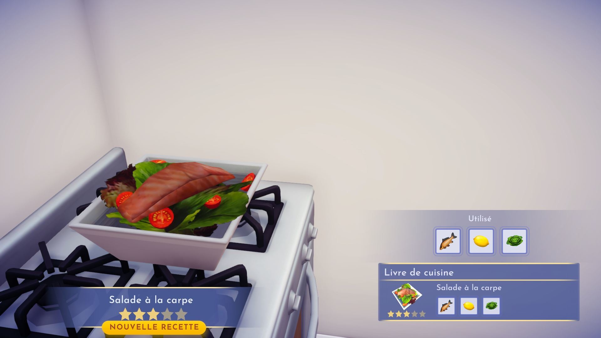 Recettes 3 étoiles Disney Dreamlight Valley Gougères, sorbet, fugu