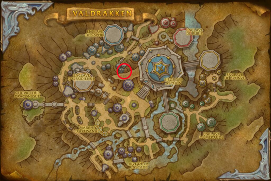 Localisation de Corxian - World of Warcraft