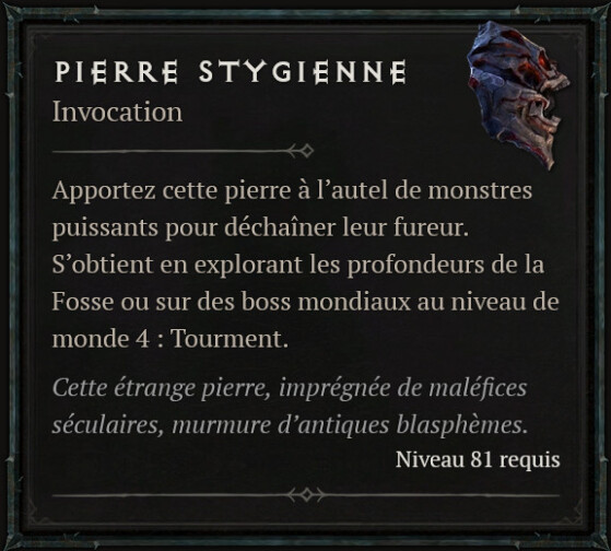 Pierre stygienne - Diablo IV