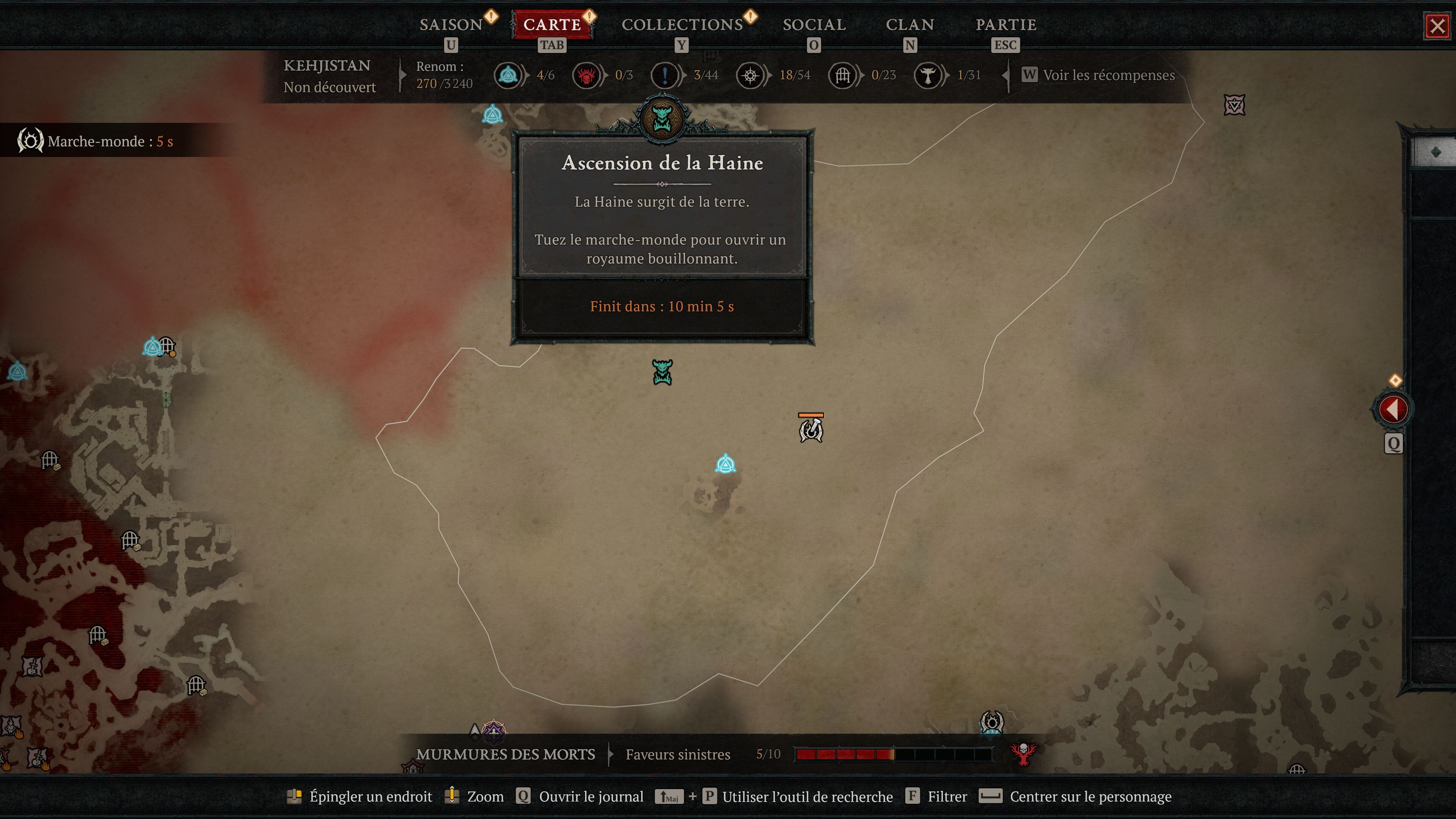 Marchemonde et Royaume bouillonnant Diablo 4 Vessel of Hatred Saison 6 Où les trouver