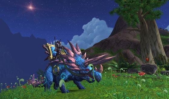 WoW : monture Navrecorne primordial cobalt - World of Warcraft