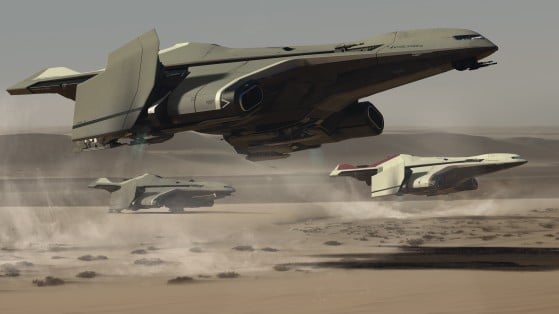 Un M2 en phase d’atterrissage - Star Citizen