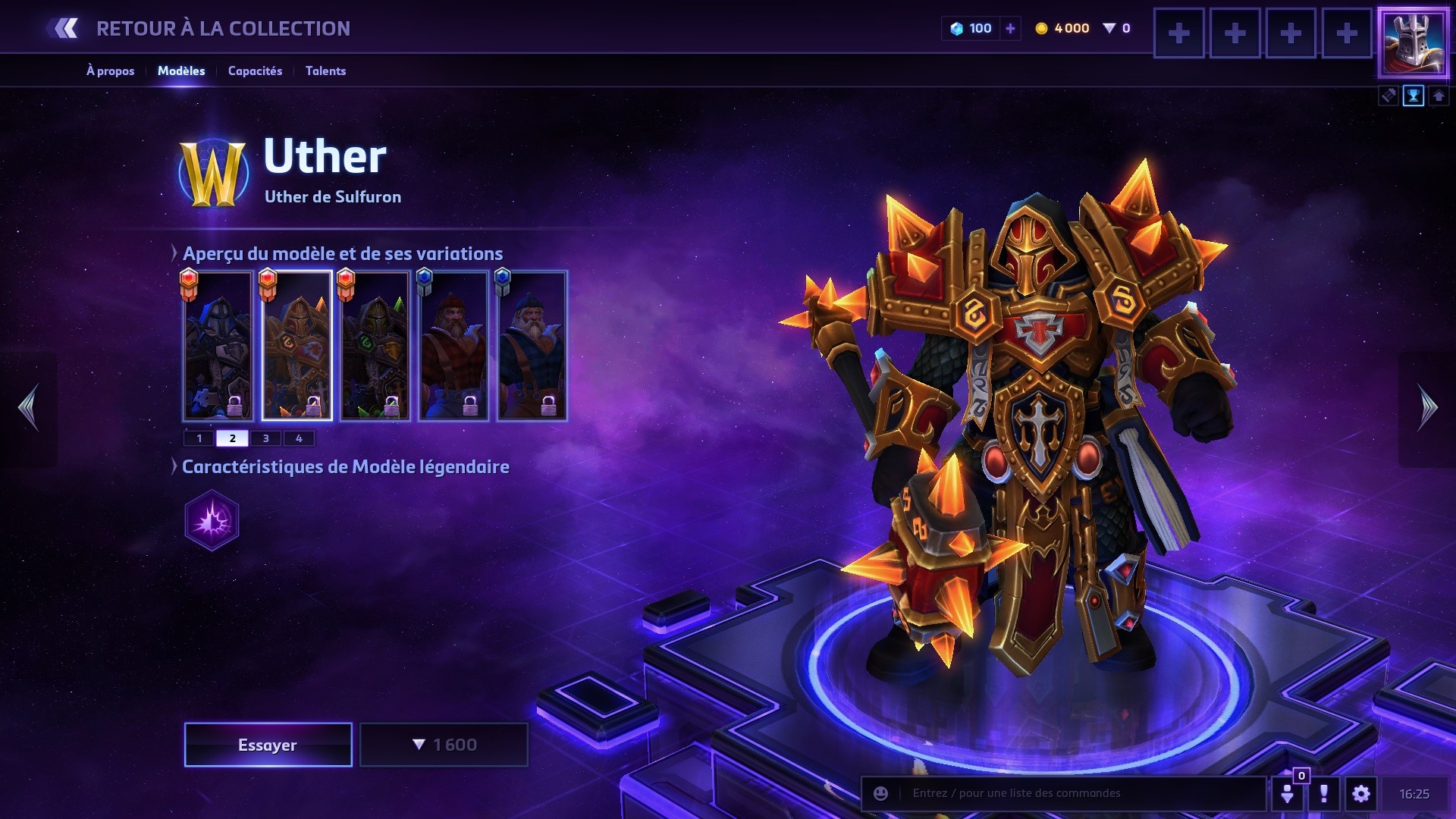Uther Skins Guides Héros HOTS Millenium